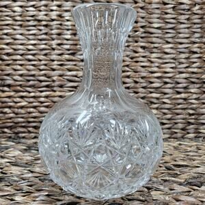 Vintage American Brilliant Period Cut Vase 8" Crystal Glass‎ Wine Decanter Vase